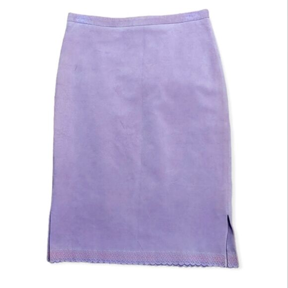 BCBG Dresses & Skirts - BCBG Genuine Leather Suede Skirt